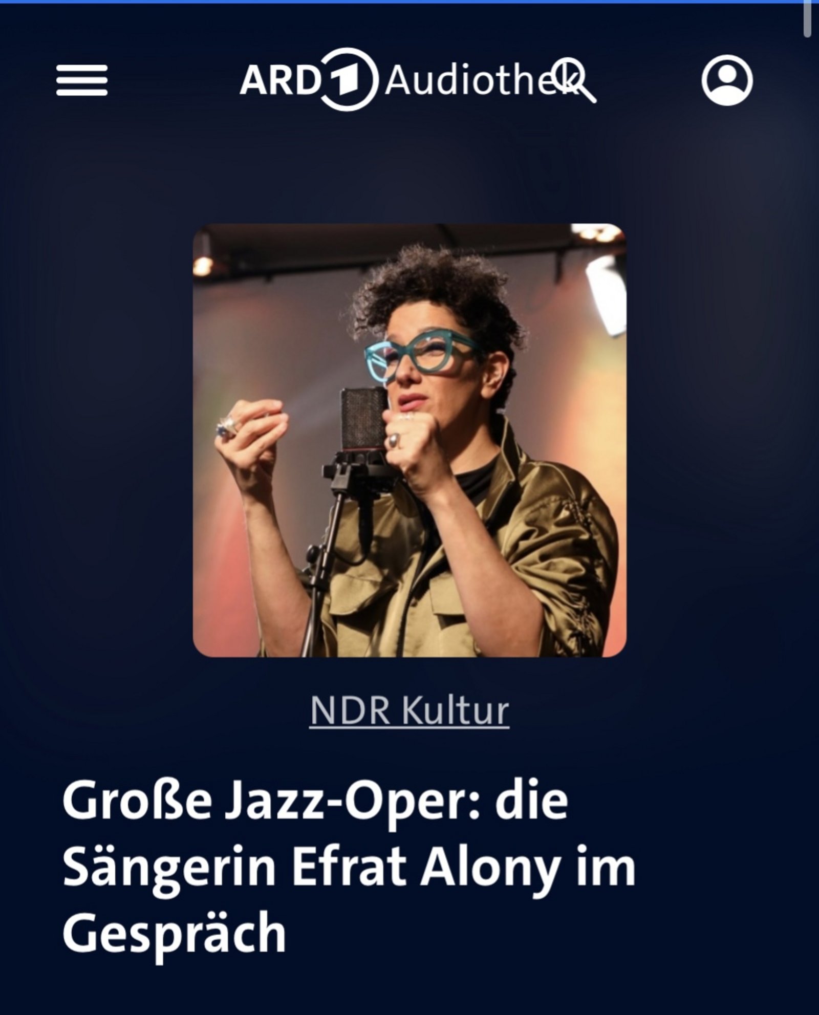 retrospective_NDR / Jazz Singer Efrat Alony